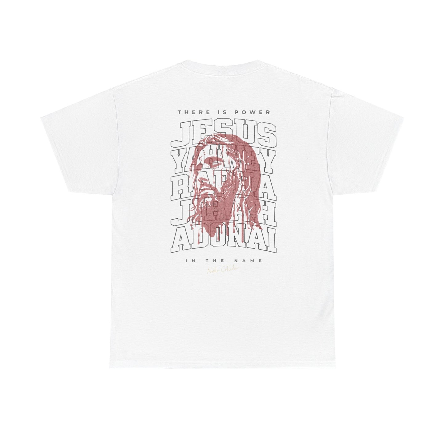 POWER IN THE NAME RED TEE NOBLE COLLECTIVE